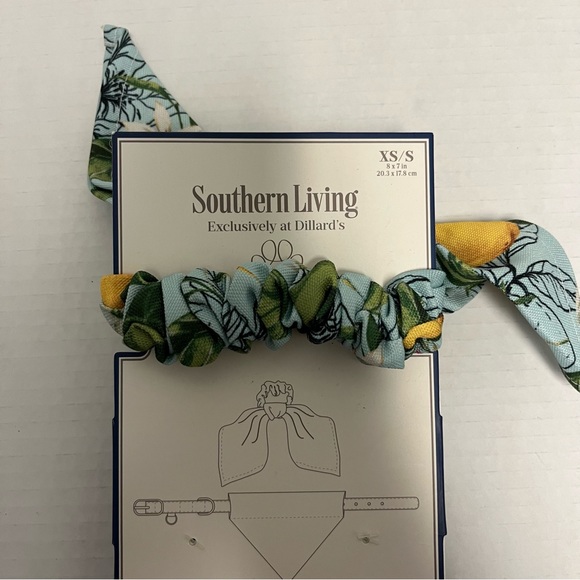 Southern Living Scrunchie & Pet Reversible Bandana Matching Set Sz XS/S NWT - Picture 5 of 10
